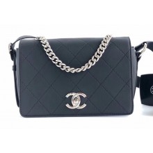Chanel Quilted Flap Bag with Adjustable Strap AS0574 Black 2019