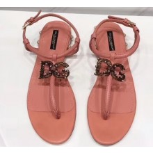 Dolce & Gabbana DG AMORE Thong Sandals White 2019