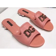 Dolce & Gabbana DG AMORE Slippers Pink 2019