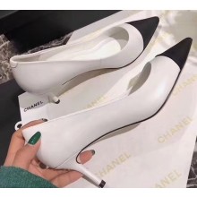 Chanel Heel 6.5cm Pumps White 2019