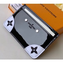 Louis Vuitton Vernis Miroir Patent Leather Venice Card Holder M63855 Black 2019