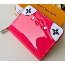 Louis Vuitton Vernis Miroir Patent Leather Zippy Venice Coin Purse M67665 Fuchsia 2019
