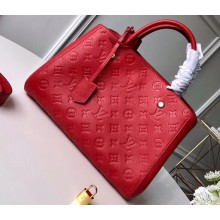 Louis Vuitton Monogram Empreinte Leather Montaigne MM Bag M41194 Cerise