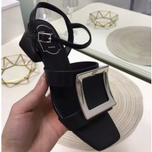 Roger Vivier Metal Buckle Bikiviv' Heel Sandals Black