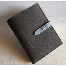 Celine Bicolour Medium Strap Multifunction Wallet Etoupe/Baby Blue