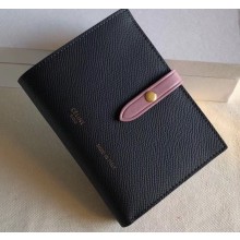Celine Bicolour Medium Strap Multifunction Wallet Black/Pink