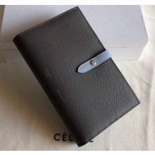 Celine Bicolour Large Strap Multifunction Wallet Etoupe/Baby Blue