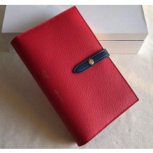 Celine Bicolour Large Strap Multifunction Wallet Red/Navy Blue