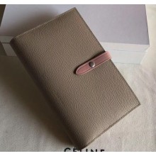 Celine Bicolour Large Strap Multifunction Wallet Camel/Pink