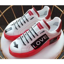 Dolce & Gabbana Printed Portofino Sneakers Melt Red 2019