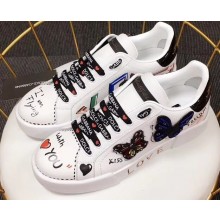 Dolce & Gabbana Printed Portofino Sneakers Butterfly 2019