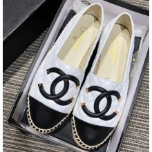 Chanel CC Filigree Espadrilles White/Black 2019