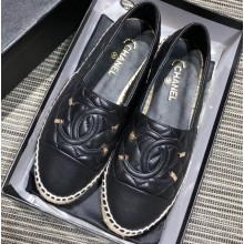 Chanel CC Filigree Espadrilles Black 2019