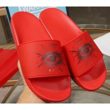 Gucci Logo Slide Sandals Eye Red 2019