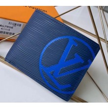 Louis Vuitton Epi Leather Bright-colored LV Multiple Wallet M67908 Navy Blue 2019