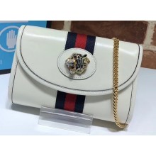 Gucci Vintage Web Rajah Chain Mini Bag 573797 Leather White 2019