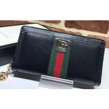 Gucci Web Ophidia Zip Around Wallet 523154 Leather Black 2019