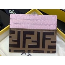 Fendi F is Fendi Leather Flat Card Holder Pink 2019