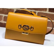 Gucci Zumi Smooth Leather Small Shoulder Bag 576338 Yellow 2019