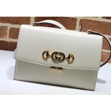 Gucci Zumi Smooth Leather Small Shoulder Bag 576338 White 2019