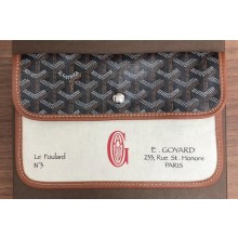Goyard Goyardine Canvas Le Foulard Pouch Clutch Bag Black