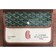 Goyard Goyardine Canvas Le Foulard Pouch Clutch Bag Green