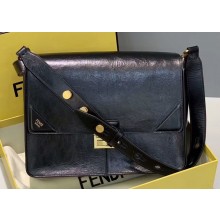 Fendi Leather Kan U Large Bag Glossy Black 2019