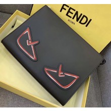 Fendi Bag Bugs Pouch Clutch Bag Black/Red Diabolic Eyes 2019