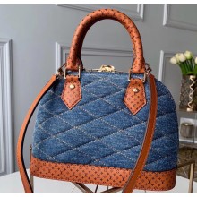 Louis Vuitton Malletage-quilted Alma BB Bag M55048 Denim Raw Blue 2019