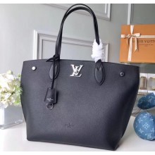 Louis Vuitton Soft Calfskin Lockme Go Tote Bag M55028 Black 2019