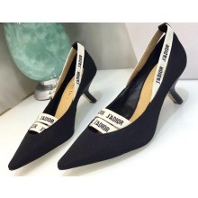 Dior Heel 6.5cm J'Adior and Double Ribbon Pumps Technical Canvas Black 2019