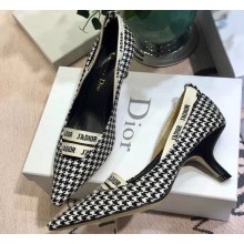 Dior Heel 6.5cm J'Adior and Double Ribbon Pumps Houndstooth 2019
