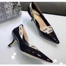 Dior Heel 6.5cm J'Adior and Double Ribbon Pumps Patent Black 2019