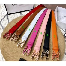 Chanel Width 3cm Chain CC Logo Buckle Leather Belt
