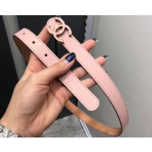 Chanel Width 2cm CC Logo Buckle Leather Belt Pink