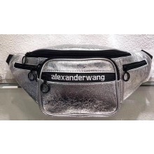 Alexander Wang Attica Fanny Pack Medium Bag Logo Silver 2019