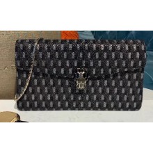 Bvlgari Serpenti Forever 25cm Shoulder Bag Galuchat Skin Geometric Black/Silver 2019