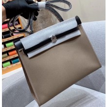 Hermes Herbag Zip 31 Bag in Original Quality Black/Camel