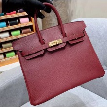 Hermes Birkin 25cm Bag in Original Epsom Leather Burgundy