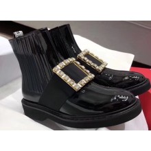 Roger Vivier Chelsea Viv' Rangers Strass Buckle Ankle Boots 2019