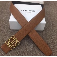 Loewe Width 3.8cm Leather Belt Khaki With Anagram Buckle