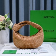 Bottega Veneta suede leather mini jodie top handle bag apricot 2023