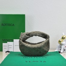Bottega Veneta suede leather mini jodie top handle bag army green 2023