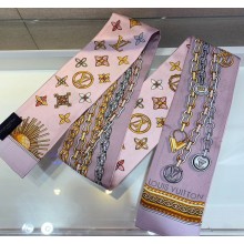 Louis Vuitton Vendome Bandeau Scarf 8x120cm M73867 Gris Bubble Gum 2019