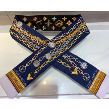 Louis Vuitton Vendome Bandeau Scarf 8x120cm M73868 Navy 2019