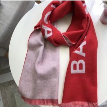 Balenciaga Logo Print Scarf 34x200cm Red 2019