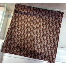 Dior Oblique Cashmere Scarf 140x140cm Burgundy 2019