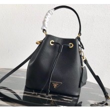 Prada Saffiano Leather Bucket Bag 1BZ032 Black