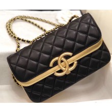 Chanel CC Chic Small Flap Bag A57275 Black/Metallic Gold 2019
