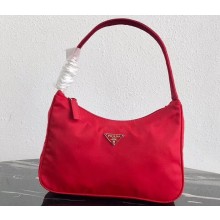 Prada Nylon Hobo Bag MV515 Red 2019